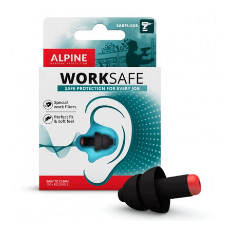 Alpine Worksafe bouchons d'oreilles Rou (2 pièces)