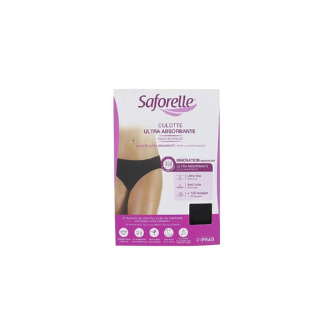 Saforelle culotte ultra absorbante noir taille L