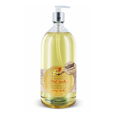 Les Petits Bains de Provence Flüssigseife Honig Vanille 1 Liter