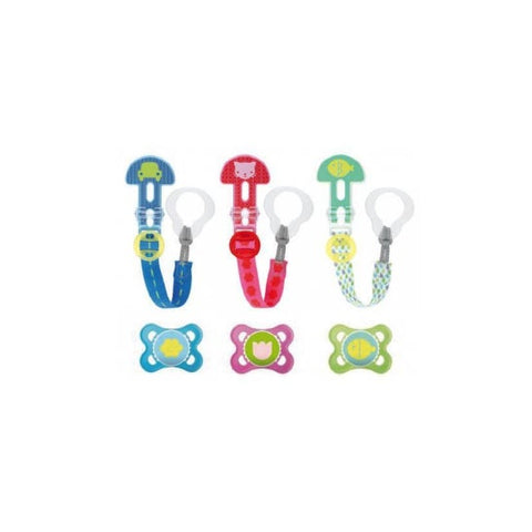 Mam Kit Sucette & AttacheSucette De 0 À 6 Mois Silicone Coloris Aléatoire