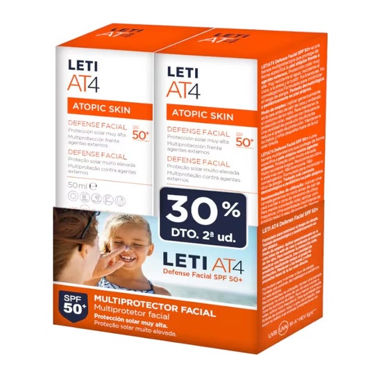 Letiat4 Atopic Skin Defense Visage Spf50+ 2x50 ml