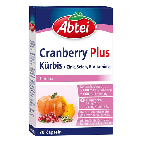 Abtei Pumpkin Plus Cranberry capsules (30 pieces)