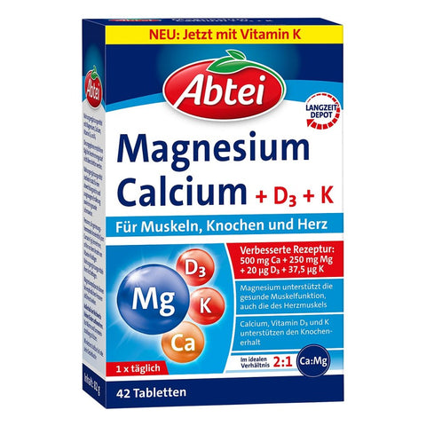 Abtei Magnesium Calcium+D+K Tabletten (42 Tabletten)