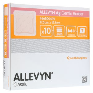 ALLEVYN Ag Gentle Border steriler Wundverband (17,5 x 17,5 cm, 10 Stück)