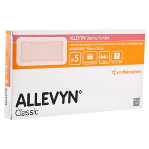 Allevyn Gentle Border pansement en mousse 10x20 cm (5 pièces)