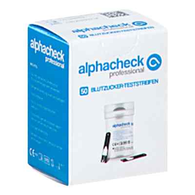 Alphacheck professional bandelettes de test de glycémie (50 pièces)
