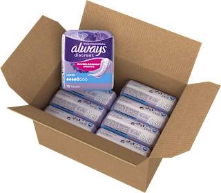 always - Discreet Inkontinenzeinlagen Long Monatspackung (80 Stück)