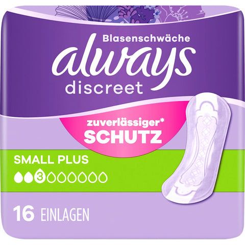 always Discreet Inkontinenz-Einlagen Small Plus (16 Stück)