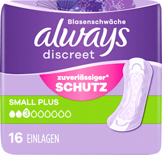 always Discreet Inkontinenz-Einlagen Small Plus (16 Stück)