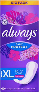 always Slipeinlagen Daily Protect Extra Long, Großpackung (40 Stück)