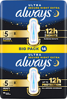 Always Ultra Secure Night Extra serviettes hygiéniques Big Pack (14 pièces)