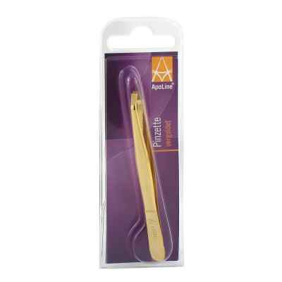 Apoline pince à épiler sourcils 9 cm dorée (1 pièce)