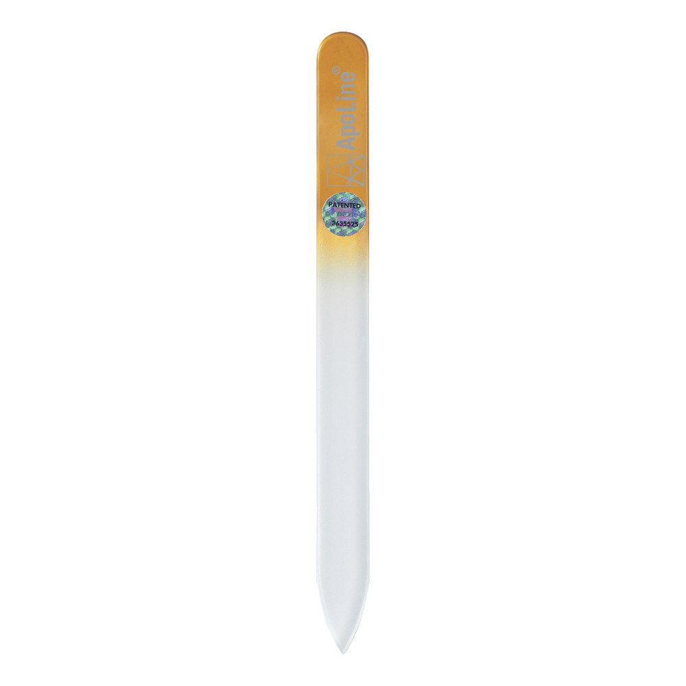 Apoline lime à ongles en verre 14 cm orange (1 pièce)
