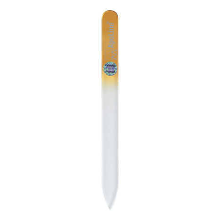 Apoline lime à ongles en verre 14 cm orange (1 pièce)