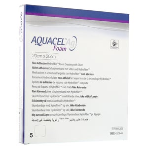 AQUACEL Ag Schaumverband nicht haftend (20x20) (5 Stück)