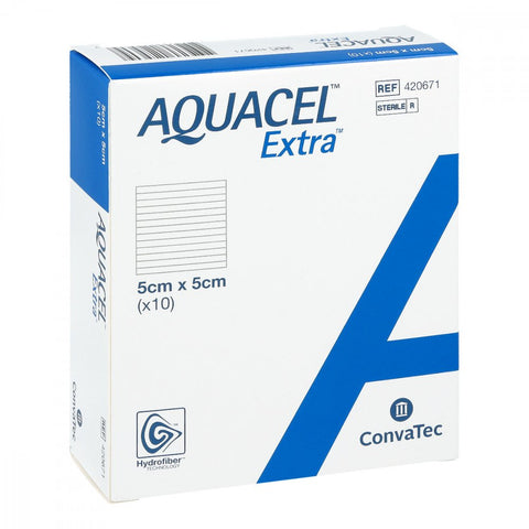 Aquacel Extra Kompressen 5x5 cm (10 Stück)