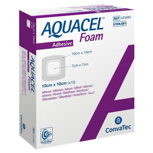 Aquacel Foam adhésif 10x10 cm pansement (10 pièces)
