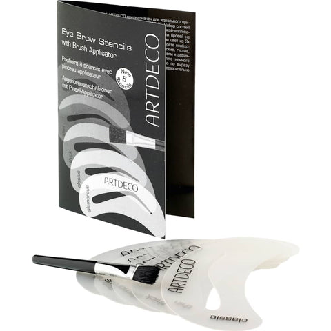 ARTDECO Gabarit pour sourcils Eye Brow Stencils & Brush Applicator (1 pièce)