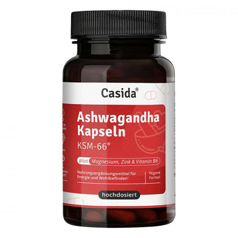 Casida GmbH Ashwagandha KSM-66 Kapseln hochdosiert (90 Kapseln)