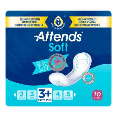 Attends Soft 3+ extra plus anatomische Schutzunterlagen (10 Stück)