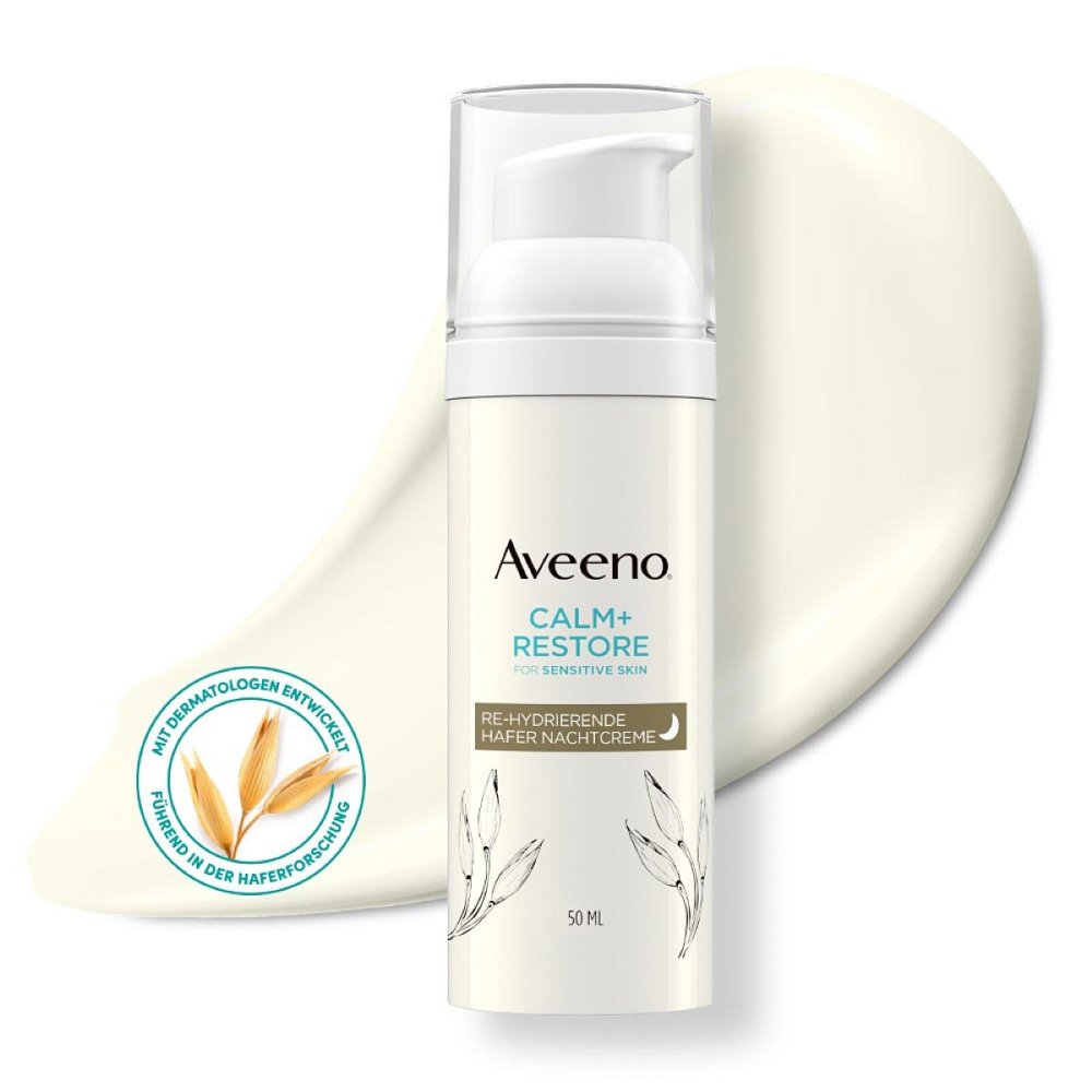 Aveeno Calm+ Restore crème de nuit réhydratante à l'avoine (50 ml)