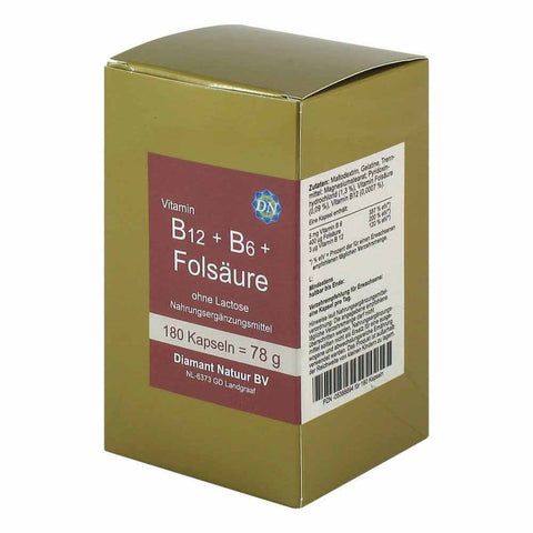 FBK-Pharma B12 + B6 + acide folique sans lactose gélules (180 gélules)