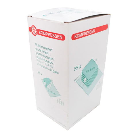 Nobamed® compresse de gaze 10 cm x 10 cm 8 plis stérile (25x5 pièces)