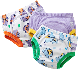 Bambino Mio culotte d'apprentissage à la propreté réutilisable, 2-3 ans, violet/multicolore, 3 pièces