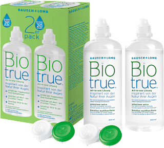 BAUSCH+LOMB Biotrue solution d'entretien pour lentilles de contact (2 x 300 ml)