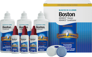 BAUSCH+LOMB Produit d'entretien pour lentilles de contact Boston Advance Cleaner (3x30 ml) & Conditioner (3x120 ml), 450 ml