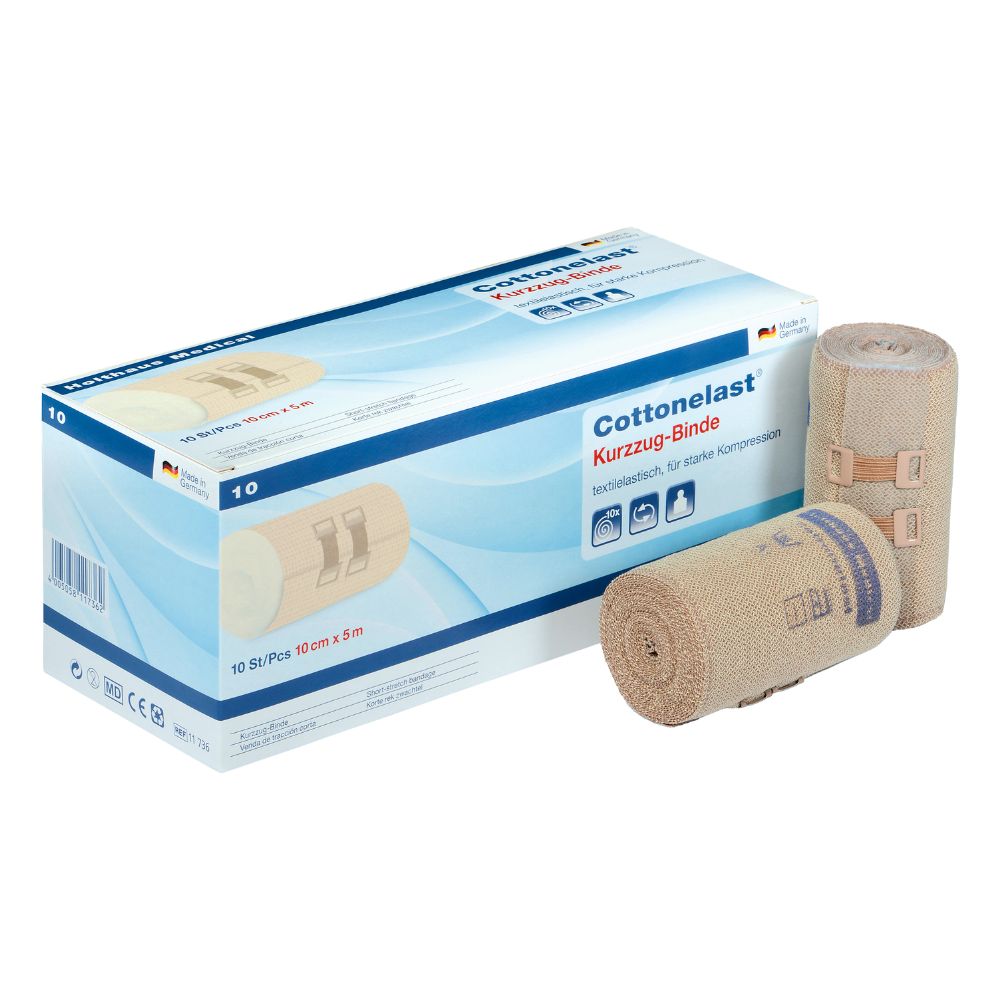 Cottonelast bande de courte élasticité (10 cm x 5 m, 2 pièces)