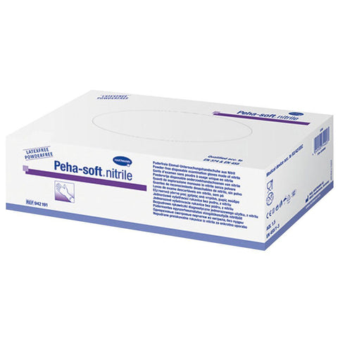 Peha-soft® gants d'examen nitrile fin sans poudre non stériles Gr. M 7-8 (150 pièces)