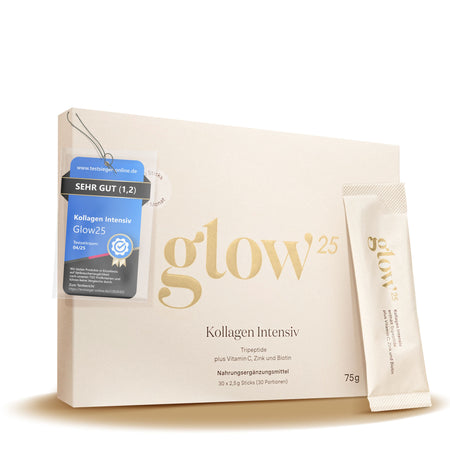 Glow25® Collagène intensif (30 sticks) – avec tripeptides, vitamine C, zinc et biotine