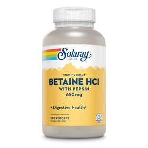Solaray Bétaine HCl 650 mg + pepsine gélules (250 pièces)