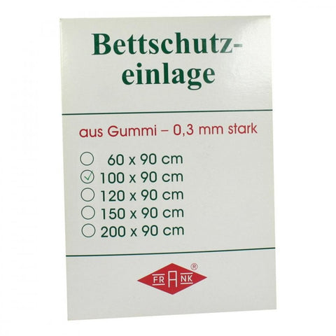 Büttner-Frank bed pad 100x90 cm white, 0.3 mm rubber sheet (1 piece)