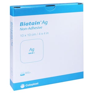 Biatain Ag pansement en mousse 10x10 cm (5 pièces)