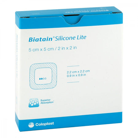 Biatain Silicone Lite pansement en mousse 5x5 cm (5 pièces)