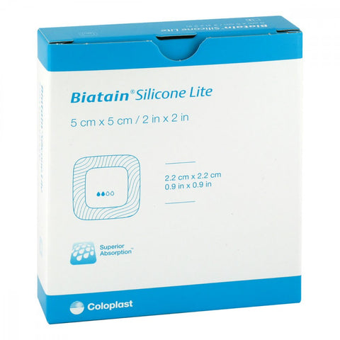 Biatain Silicone Lite Schaumverband 5x5 cm (5 Stück)