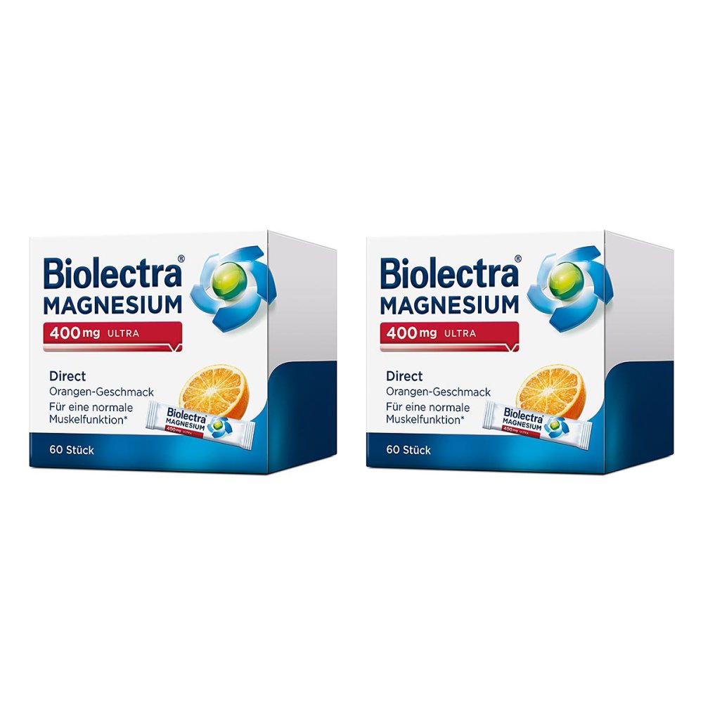 Biolectra Magnésium 400 mg Ultra Direct Orange (2x60 pièces)