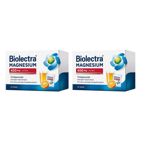 Biolectra Magnesium 400 mg Ultra Trinkgranulat Orange (2x40 Beutel)
