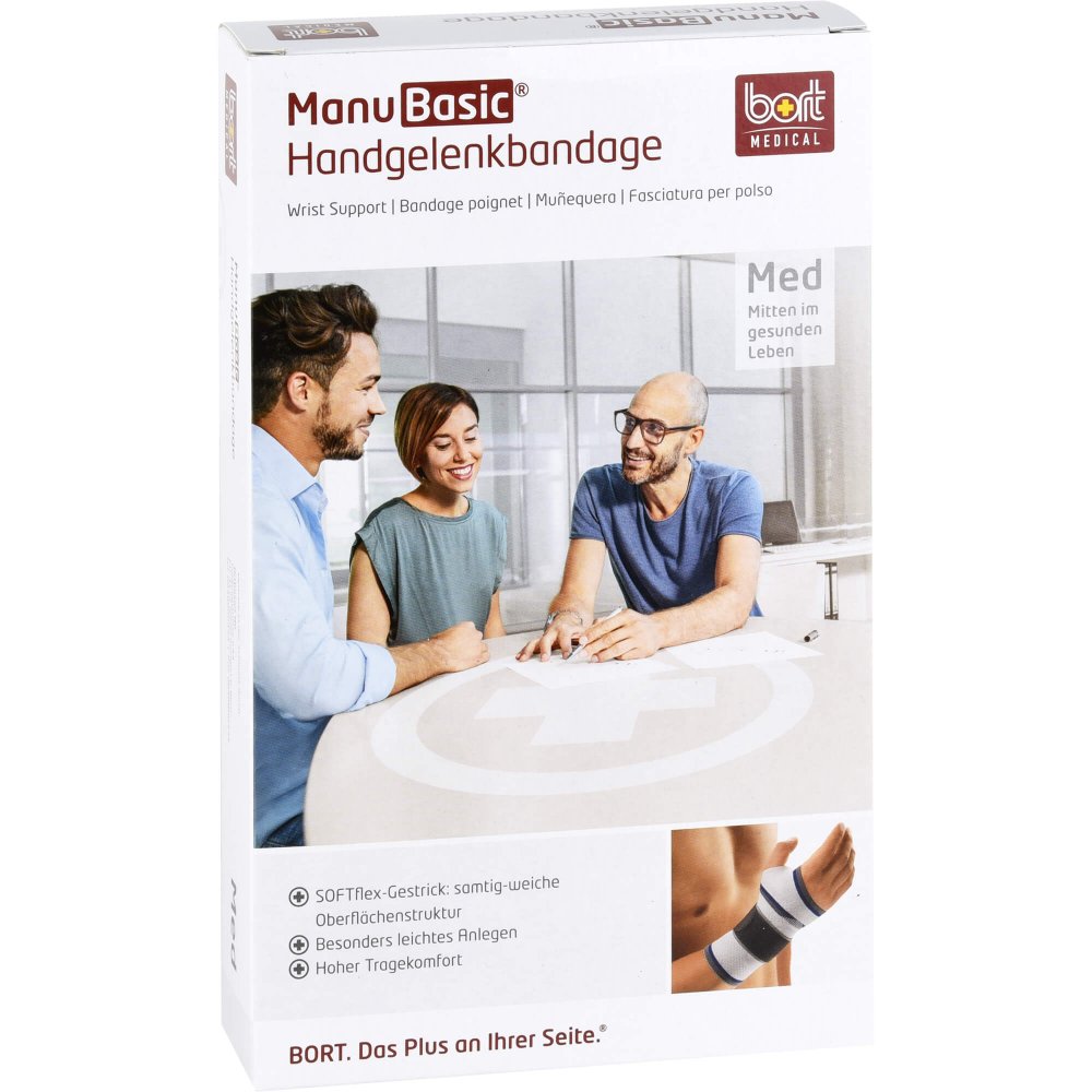 Bort Manubasic bandage droit x-large argent (1 pièce)