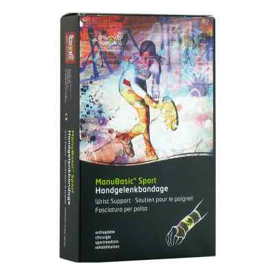 Bort Manubasic Sport Bandage links mittel schwarz/grün (1 Stück)