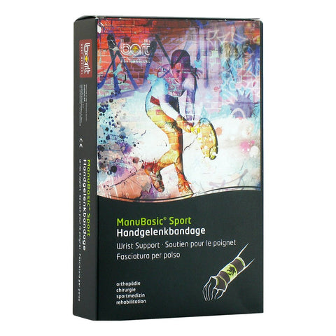Bort Manubasic Sport bandage gauche medium noir/vert (1 pièce)