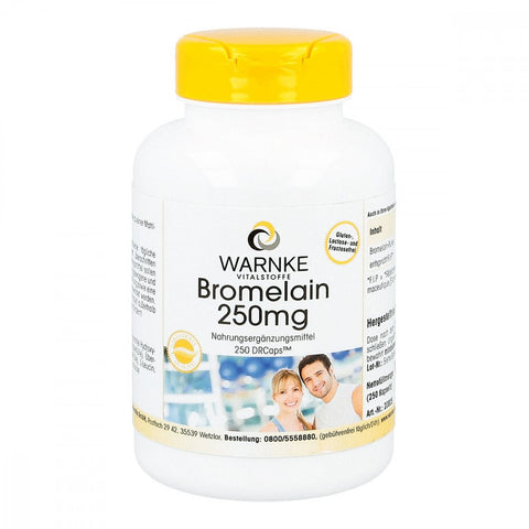 Warnke Vitalstoffe Bromelain 250 mg enteric-coated capsules (250 capsules)