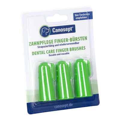 Canosept Brosse à doigt pour soins dentaires pour chiens (3 pièces)