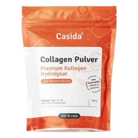 Casida Collagen poudre – hydrolysat de collagène, peptides de bœuf (480 g)