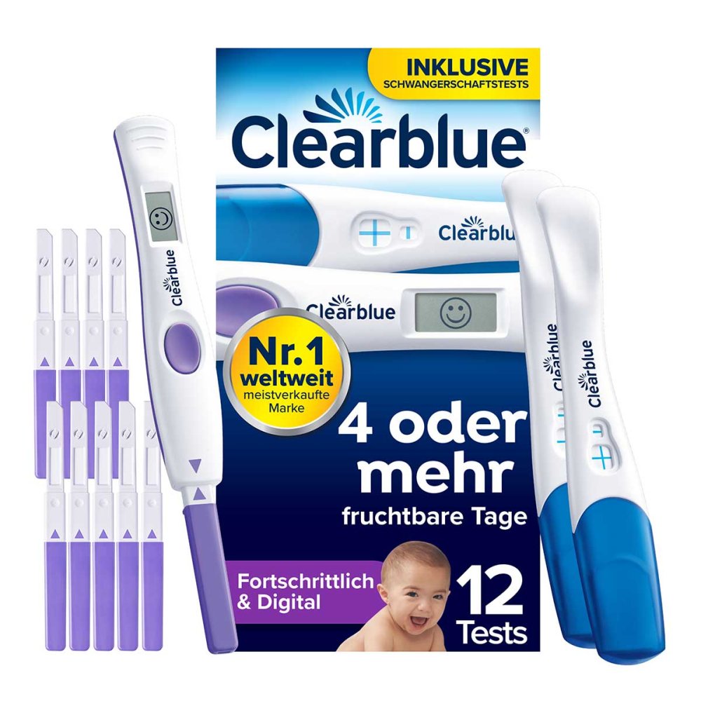 Clearblue test d'ovulation + test de grossesse pack combiné (12 pièces)