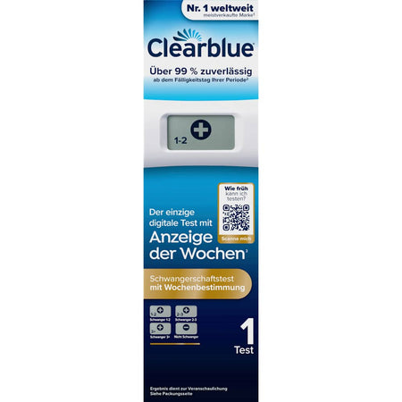Clearblue Test de grossesse numérique avec affichage des semaines (1 pièce)