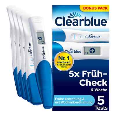 Clearblue Multicheck 4+1 test de grossesse urinaire (5 pièces)