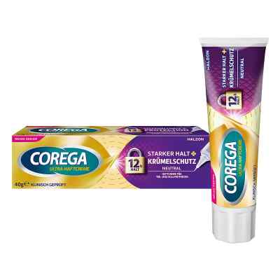 Corega Ultra crème adhésive forte tenue + protection contre les miettes (40 g)